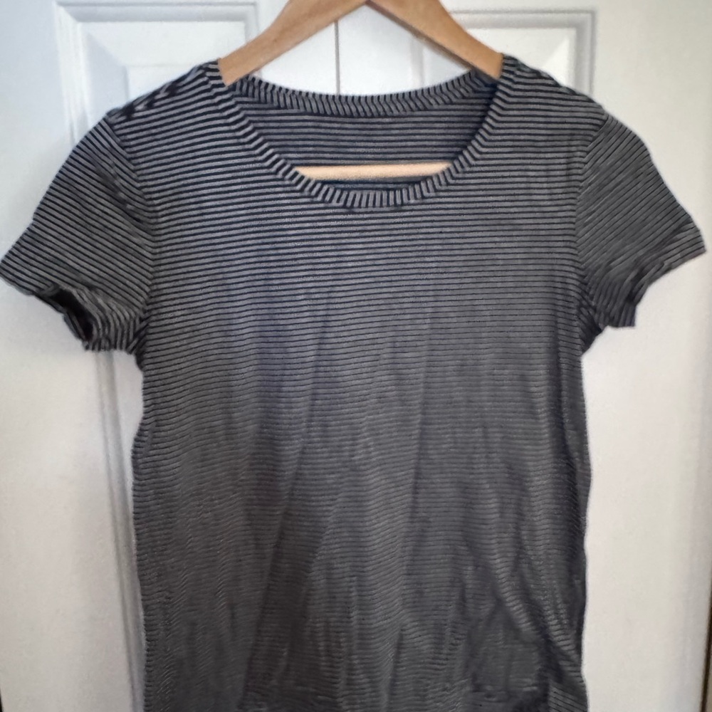 Lululemon Love Crewneck t shirt size 2 Striped Black and White Women's Top